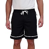 Russell Athletic Mens Dri-Power Heat Mesh Basketball Performance Short with 8" Inseam, Black, XL