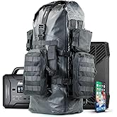 Mission Darkness Dry Shield Faraday Backpack 40L // Waterproof Tactical Bag with MOLLE Webbing and Removable Packs // Signal Blocking Anti-tracking Data Privacy EMP Shield for Electronics