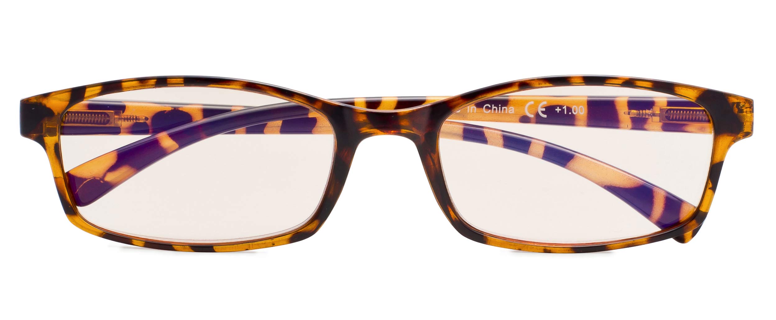 CessBlu Blue Light Filter Glasses,Reduce Eyestrain Readers Reading Eyeglasses Women Men(DEMI,+2.75)