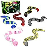 6 Pack 3D Printed Snake Toys , Articulated Multicolor Fidget Snakes Flexible 3D Printed Animals, Collectible Animal Figures, Halloween Home Office Executive Desk Decor, Christmas 3D Print Toy 2025