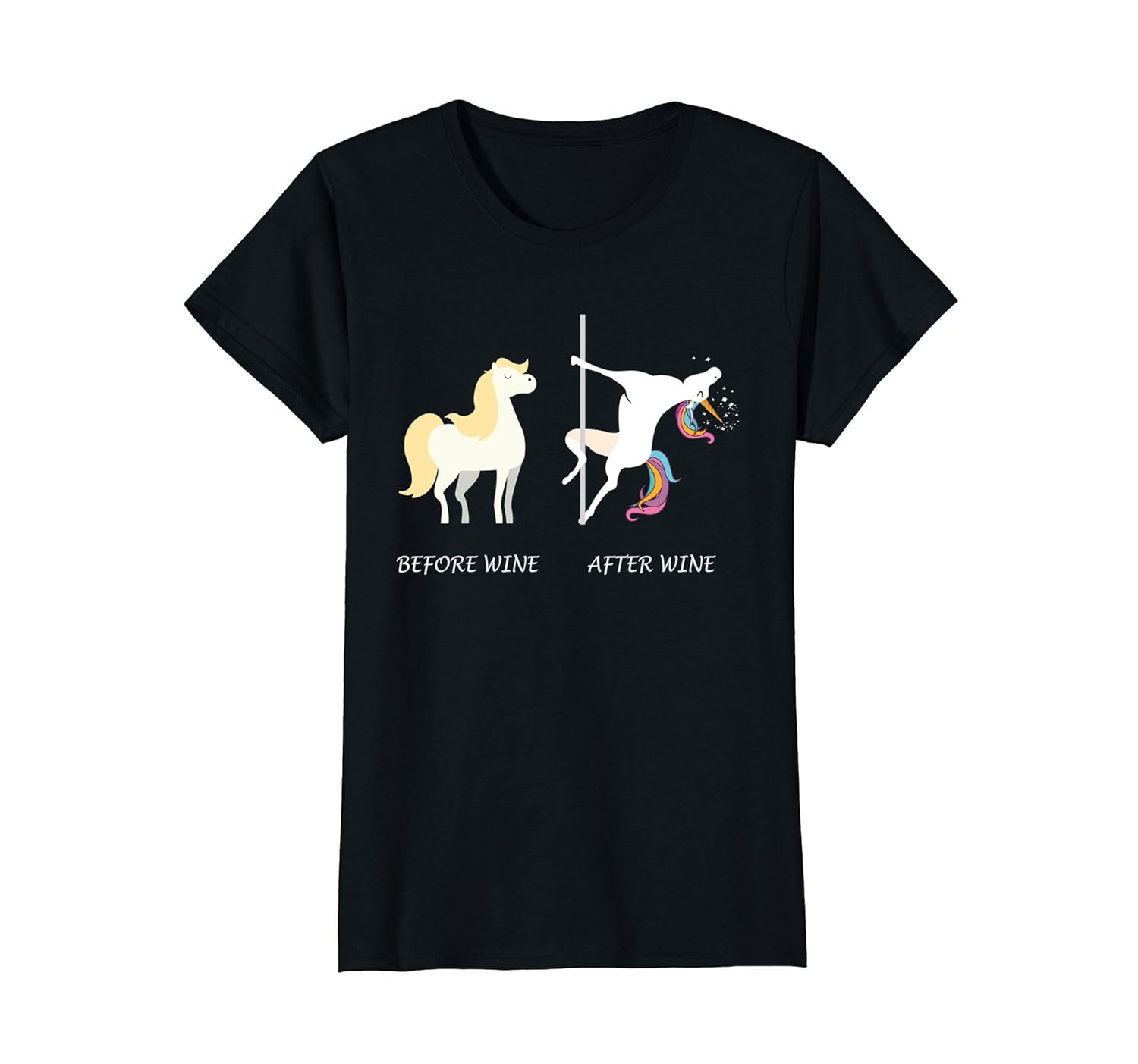 Funny Unicorn Before Wine After Wine T Shirts Gift 2018 Teehay