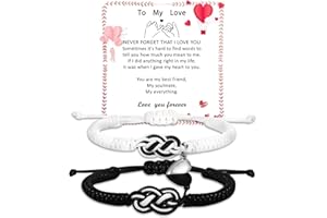 Miss Chipmunk Couple Gifts Bracelets Matching Bracelets Adjustable Rope Bracelets for Couples Christmas Anniversary Valentines Gifts for Him HerBoyfriend Girlfriend Lovers Husband Wife