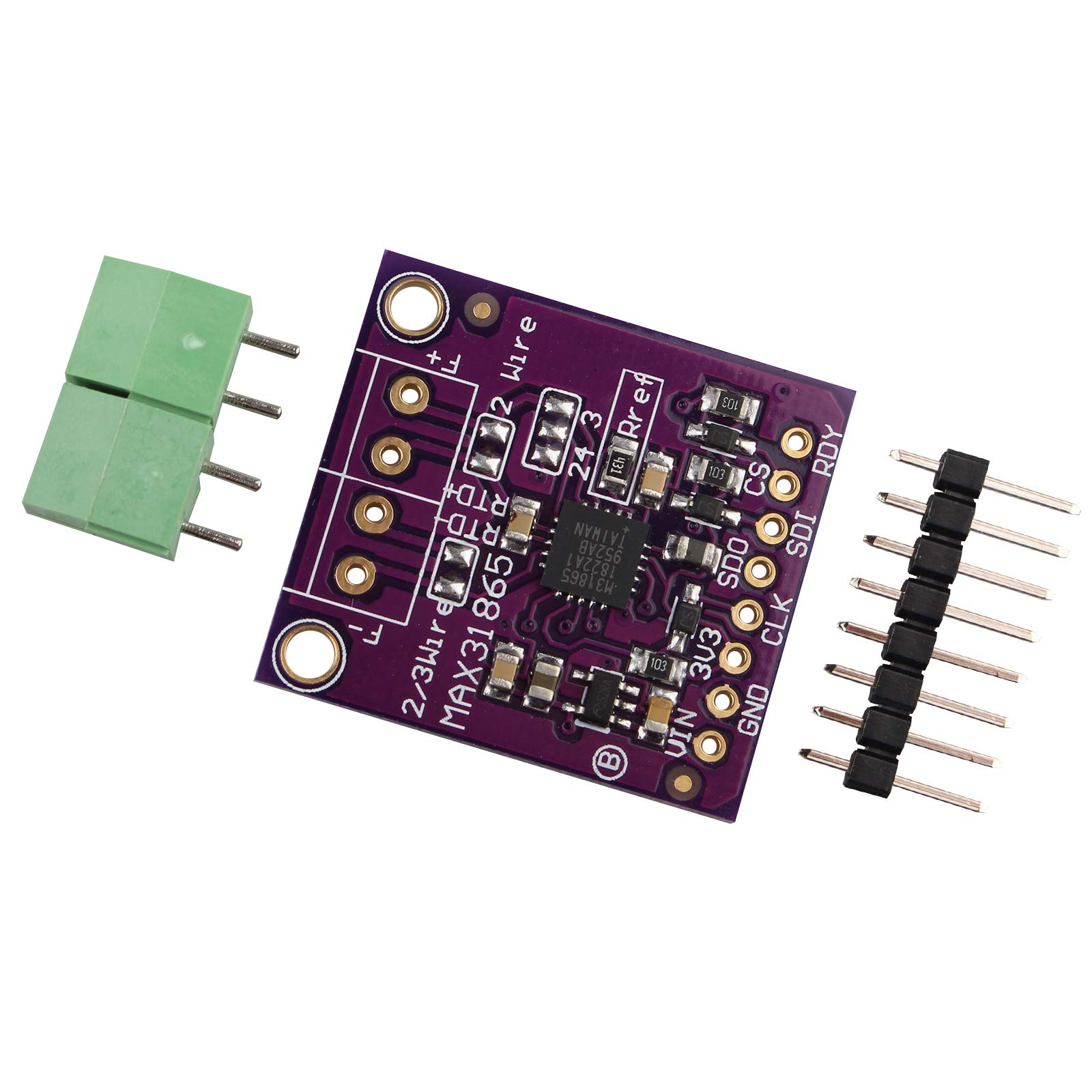 HALJIA PT100 to PT1000 MAX31865 RTD Platinum Resistance Temperature Detector Thermocouple Sensor Amplifier Module Compatible with Arduino