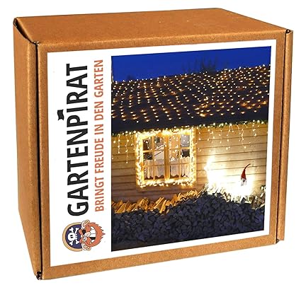 LED Lichternetz 4x4 m Flash mit 360 LED warmweiß für außen Weihnachten