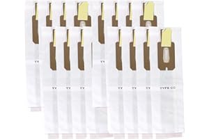 Crucial Vacuum Replacement Type CC Vacuum Bags - Compatible with Oreck Parts # CCPK8, CCPK8DW, PK2008, PK80009DW, PK80009, 68