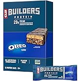 CLIF BUILDERS Protein Bars - OREO-Flavored - 20g Plant Based Protein - Gluten Free - Non-GMO - Low Glycemic - No Artificial Sweeteners - 2.4 oz. (12 Pack)