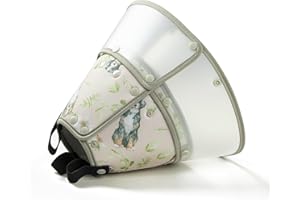 Fuz Bigaza Soft Dog Cone Collar for Large Medium Small Dogs After Surgery, Adjustable Pet Recovery E-Collar, Elizabethan Collar for Dogs and Cats, Brown Small