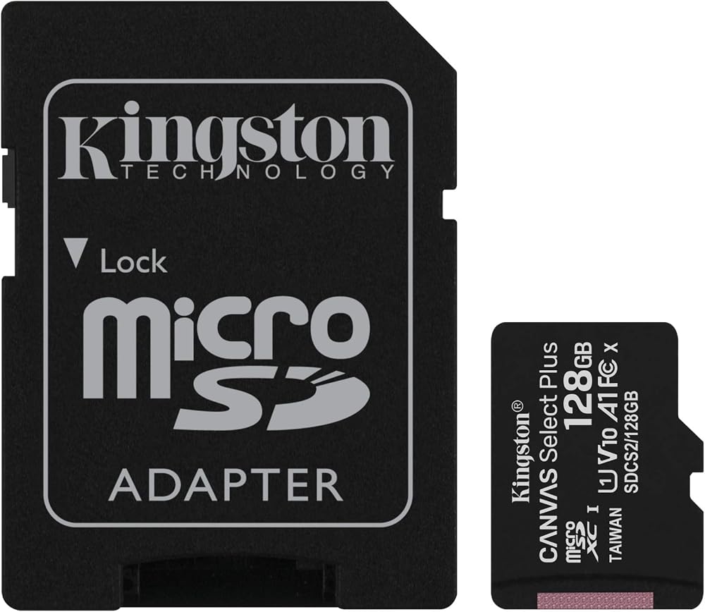 Kingston Canvas Select Plus 128GB microSD Card Class 10 UHS-I SD Adapter