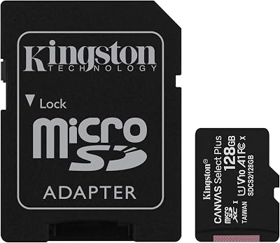 Kingston Canvas Select Plus 128GB microSD Card Class 10 UHS-I SD Adapter
