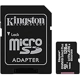 Kingston 128GB microSDXC Canvas Select Plus 100MB/s Read A1 Class 10 UHS-I Memory Card + Adapter (SDCS2/128GB)