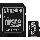 Kingston 128GB Canvas Select Plus microSDXC Card | Up to 100MB/s | A1 Class 10 UHS-I | with Adapter | SDCS2/128GB