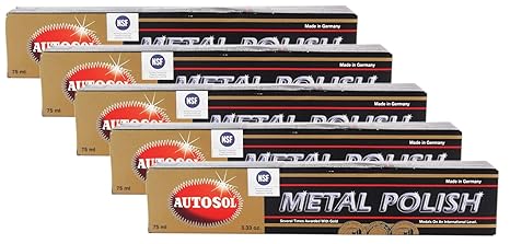 5x AUTOSOL Metal Polish Edel Chromglanz Metall Politur Chrompolitur 75 ml