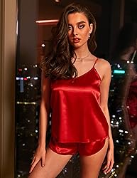 Ekouaer Silk Pjs for Women Sleepwear Set Soft