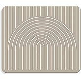 BAYOGITA Beige Boho Mouse Pad - Abstract Art Office Mousepad, Rainbow Desk Decor Mouse Pad, Boho Gifts for Women, Rainbow Coworker Gifts, 9.5x8 Inches