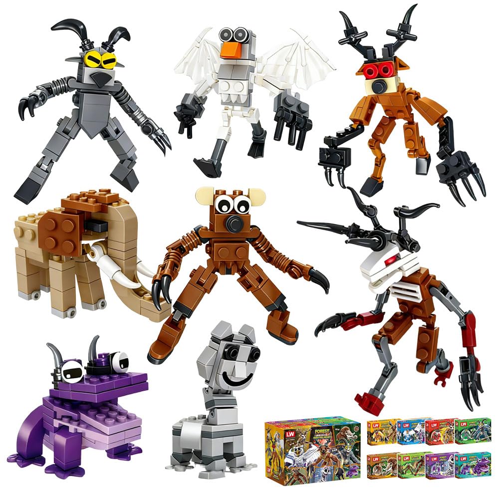 XPJBKC 8 Set 99 Nights in the Forest Building Blocks Sets, 480Pcs Deer Monster Creatures Brick Toy, Building Set for Adults, Game Fans, Collectors