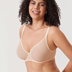 DELIMIRA Women's Cosnufy Sheer Mesh Bra Full