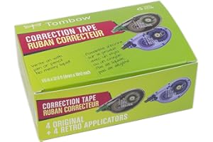 Tombow MONO Correction Tape, 8-Pack. Easy To Use Applicators for Instant Corrections