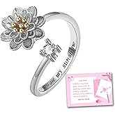 Palumlta Mothers Ring Sterling Silver with Card &, Mom Rings for Women, Birthday Gifts for Mom, Mother Daughter Gift for Mothers Day