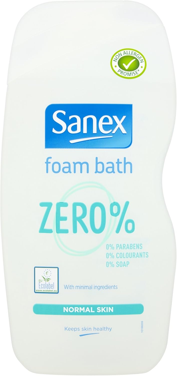 Sanex Zero% Bath Foam for Normal Skin, 500 ml