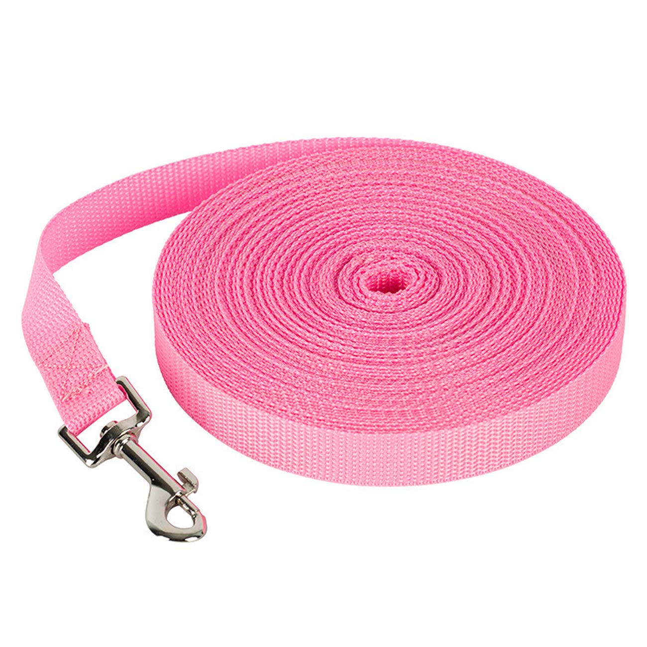 Long Dog Puppy Obedience Recall Training Agility Lead 40FT/50FT/65FT Training Leash for Training Play Camping Backyard (65 Feet (20m), Pink)