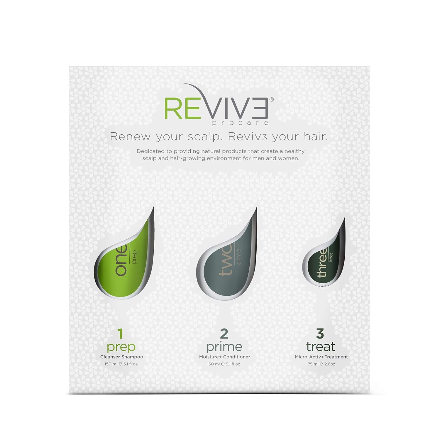 REVIV3 Procare 30 Day Trial Kit - 3-Part System for Fine and Thinning Hair - Sulfate and Paraben Free - Leave-In Hair Treatment Shampoo and Conditioner - Thinning Hair Treatment for Men and Women: Premium Beauty