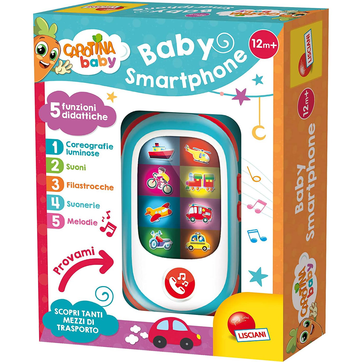 Liscianigiochi - Carrot Baby Smartphone LED, 95032