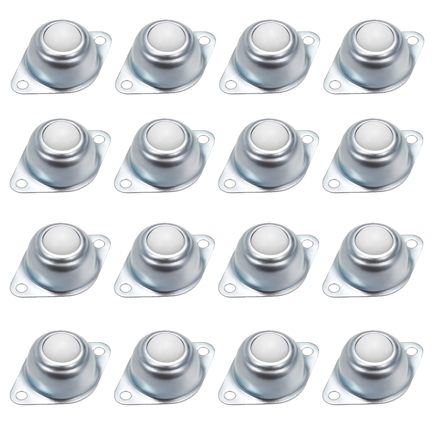 16PCS 5/8 Inch Nylon Ball Transfer Bearing Unit, Roller Ball Transfer Bearing Casters, Ball Bearing Rollers, Table Conveyor Roller Ball for Transmission, Furniture, Wheelchair 22lb Load Capacity