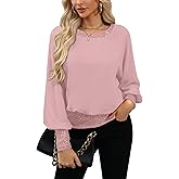 For G and PL Women's Dressy Sequin Formal Top Long Sleeve Chiffon Shirt Blouses