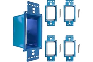 BWP 1-Gang Electrical Outlet Box Extender 5 Pack, Modular PVC Extender Kit Heavy Duty, Weatherproof & Fire Rated Electrical Box Extender | Includes 10 Screws for Secure Installation