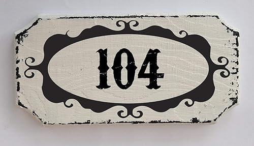 TARGA INSEGNA LEGNO PERSONALIZZABILE VINTAGE SHABBY NUMERO 14X7 ...