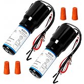 2PC RCO210 3 in 1 Hard Start Kit, Relay Capacitor Overload, 1/3-1/2 HP 120V | 3 in 1 Solid State Start Relay, Overload &amp; Start Capacitor for Refrigerator and Freezer Compressors