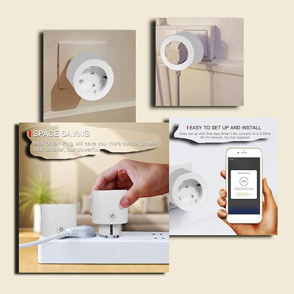Enchufe InteligenteLadron Enchufes toma WiFi Smart Home con control remoto y control por voz funciona con alexa echo Echo Show puede ser controlado por aplicaciones como Kasa y Google Assistant