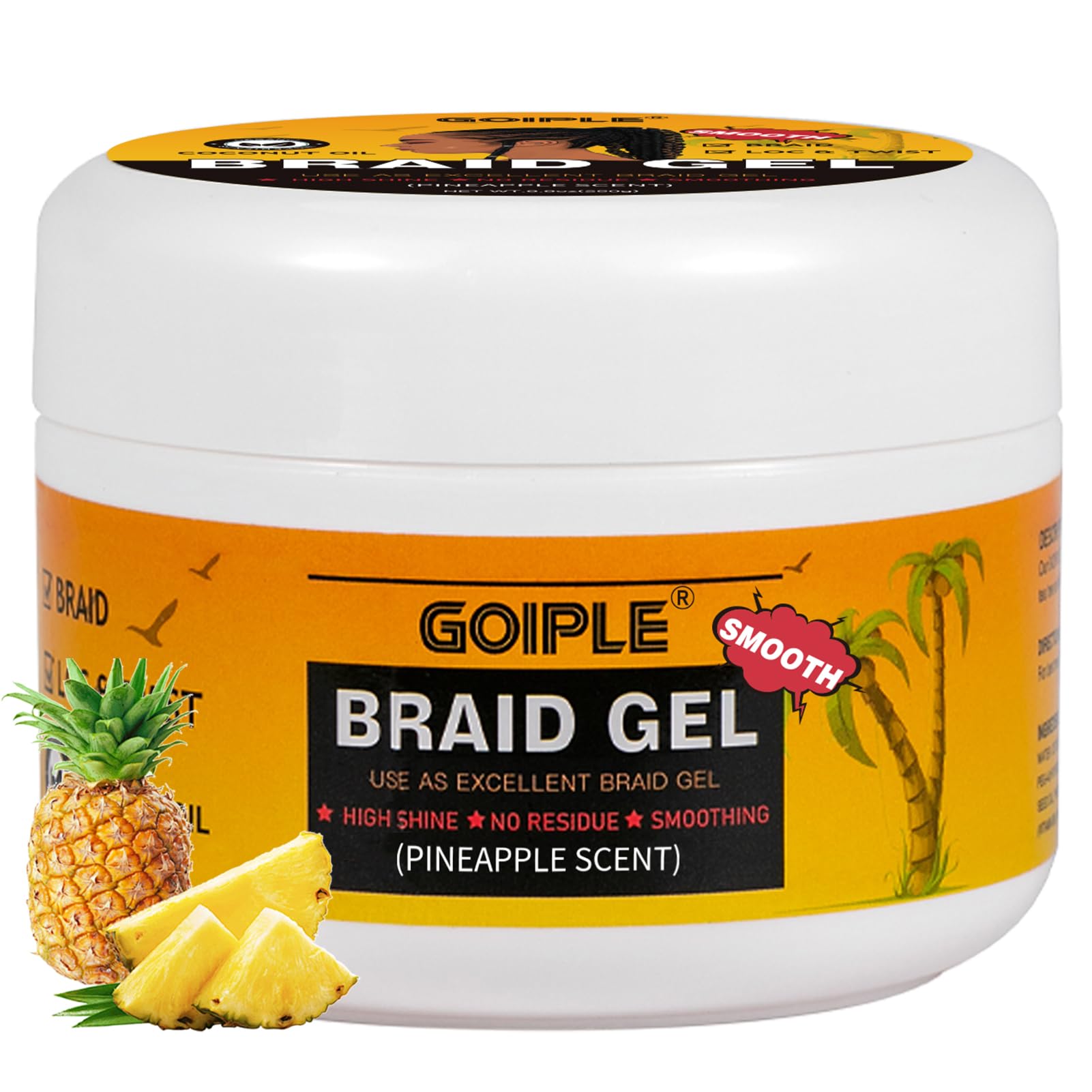 8.8 OZ Large Capacity Family Pack Smoothing Braiding Gel for Twist, Locs, Braids, Edge Control, Cornrows - Strong Hold, No Flake, Tames Frizz, No Alcohol