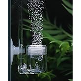 Pawfly CO2 Diffuser for Aquarium Plants, Clear Acrylic CO2 Atomizer Aquarium CO2 Diffuser with Ceramic Disc Bubble Counter and Suction Cup