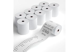 MULTILABEL (10 Rolls) 3 1/8" x 230' Thermal Receipt Paper Rolls, BPA Free, Cash Register POS Thermal Paper, Credit Card Rolls Thermal 3 1/8 in x 230 ft.