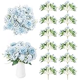 GOSTADY 12 Packs Peonies Artificial Flowers,Silk Artificial Peonies Flowers Fake Peony Faux Floral Arrangements Bouquet for Centerpiece Table Wedding Party Home Decor Blue