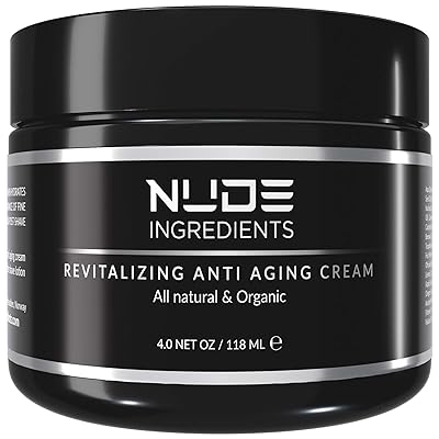 Nude Ingredients Mens Anti Aging Face Cream For Men - Day and Night Cream - Essential Facial Moisturizer for Men - Wrinkle Cream For Men - Cream For Dry Skin - Scented - 4 Ounce
