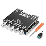 Daakro ZK-MT21 Bluetooth Amplifier Board,50W+50W+100W 2.1 Channel Subwoofer Amp Board with Treble/Bass/Sub Control,DC 9-24V, Bluetooth and AUX Inputs, DIY Wireless Speakers AMP Board, Password Free