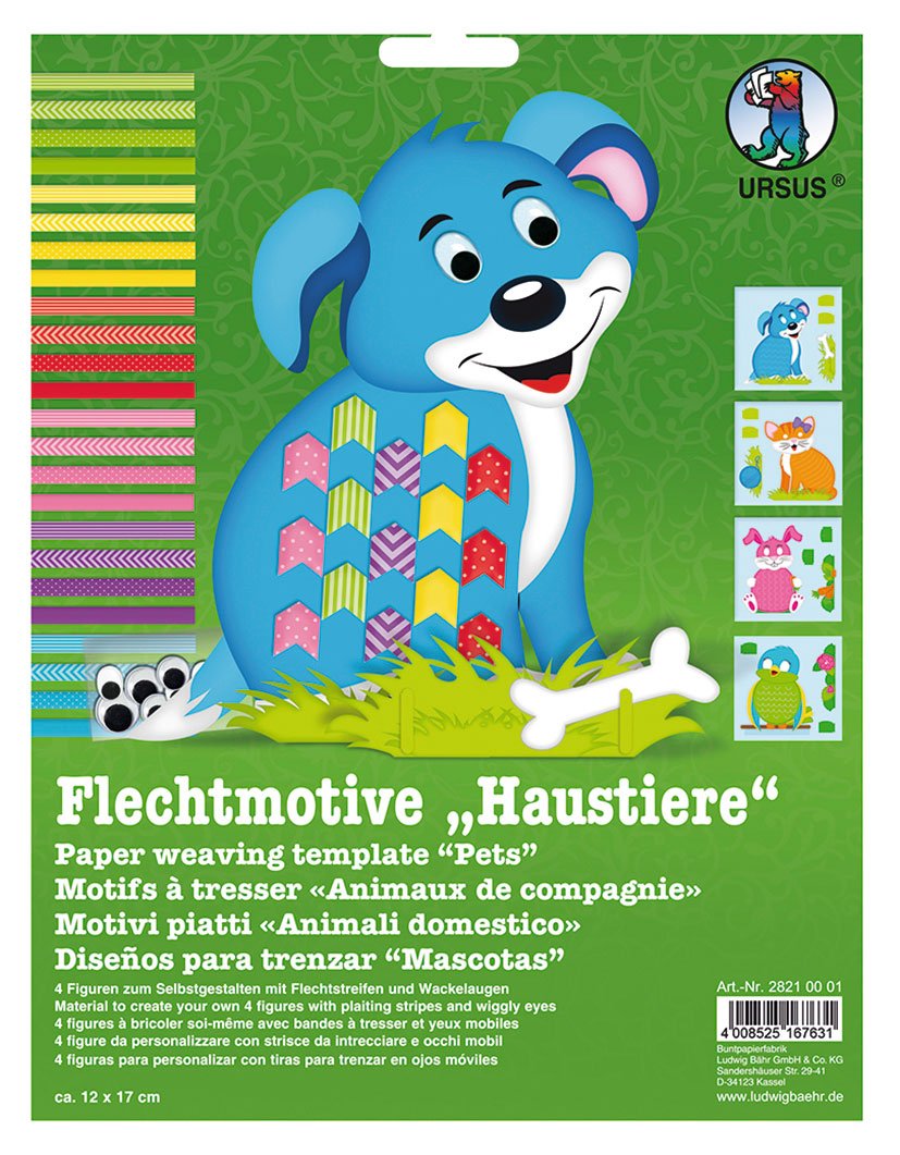Ursus 28210001 °F – Braiding Designs Pets, Stripes and Wiggle Eyes