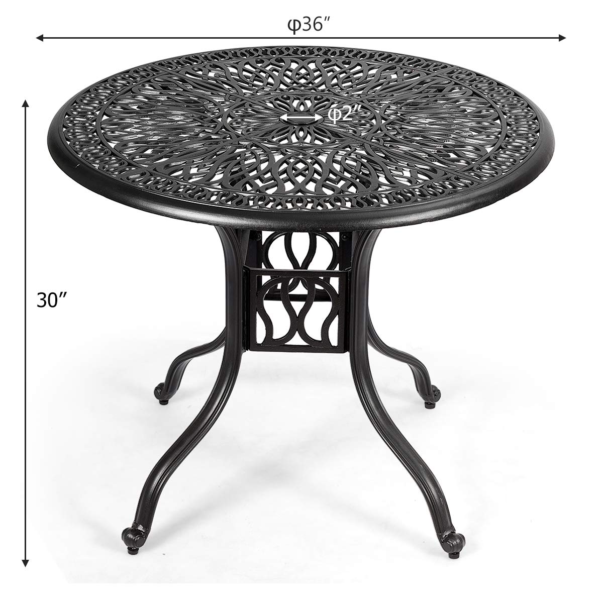 Giantex Patio Table With Umbrella Hole Buy Online In Faroe Islands At Desertcart