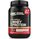Optimum Nutrition Gold Standard 100% Whey Protein Powder, Cookies &amp; Cream, 2 Pound (Package May Vary)
