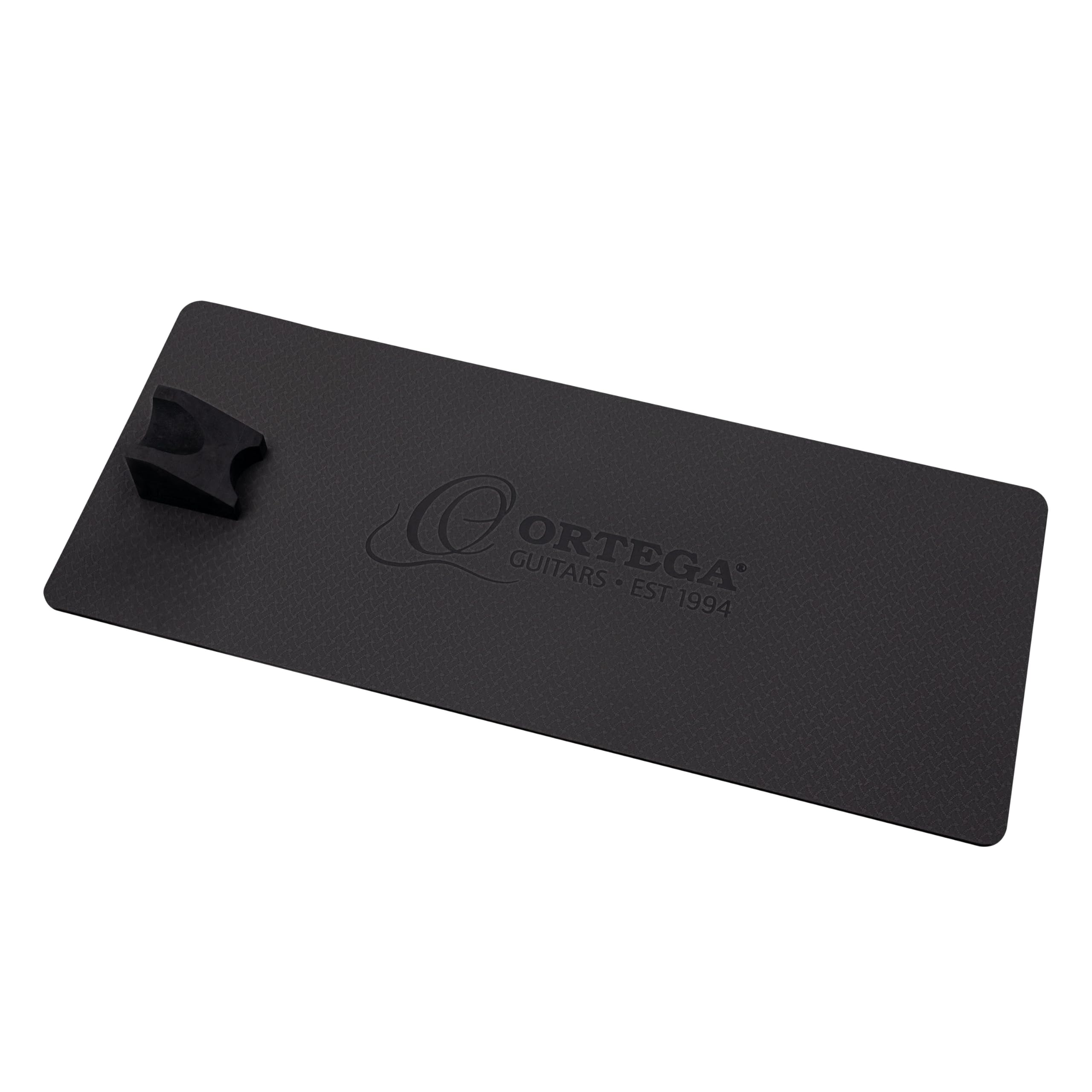 Ortega Guitars Instrument Work Mat - Work mat - Non-slip - With neck support for instruments - 45 cm x 103 cm - Foam, Black (OIWM)
