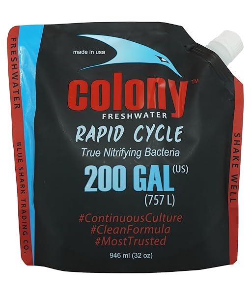 BLUE SHARK (FORMERLY ATM) COLONY FRESHWATER COLONY MARINE RAPID CYCLE 200 GAL TANK CYCLE 32 OZ