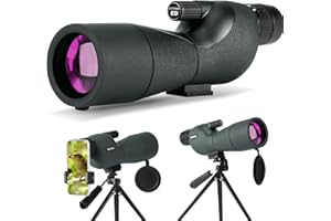 HD Spotting Scopes with Tripod and Phone Adapter, BAK4 Prism FMC Zoom Waterproof Telescope for Bird Watching Wildlife Scenery