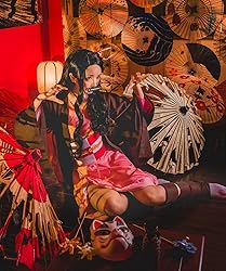 CR ROLECOS Nezuko Kamado Cosplay Costume for Demon