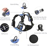 HEELE Dog Harness Small No Pull Reflective Padded Handle Blue S view 3