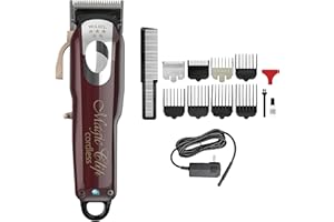 Wahl Professional 5 Star Magic Clip Cordless Hair Clipper – Stagger Tooth Crunch Blade, Adjustable Taper Lever, 100 Min Runti