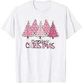 Merry Christmas Pink Christmas Tree Pink Christmas Costume T-Shirt