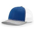 RICHARDSON 112 Trucker OSFA Baseball HAT Ball Cap Royal/White/Heather Grey