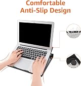 Amazon Basics Ventilated Adjustable Ergonomic Laptop Stand 10–17.3 in Black view 2